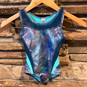 Ivivva by Lululemon Purple and Blue Leotard Dance Bodysuit Size 8